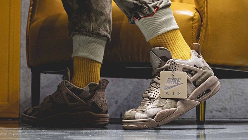 Aleali May Collaboration — Retro 4 Camo Sneakers — Camo — DJ1193-200