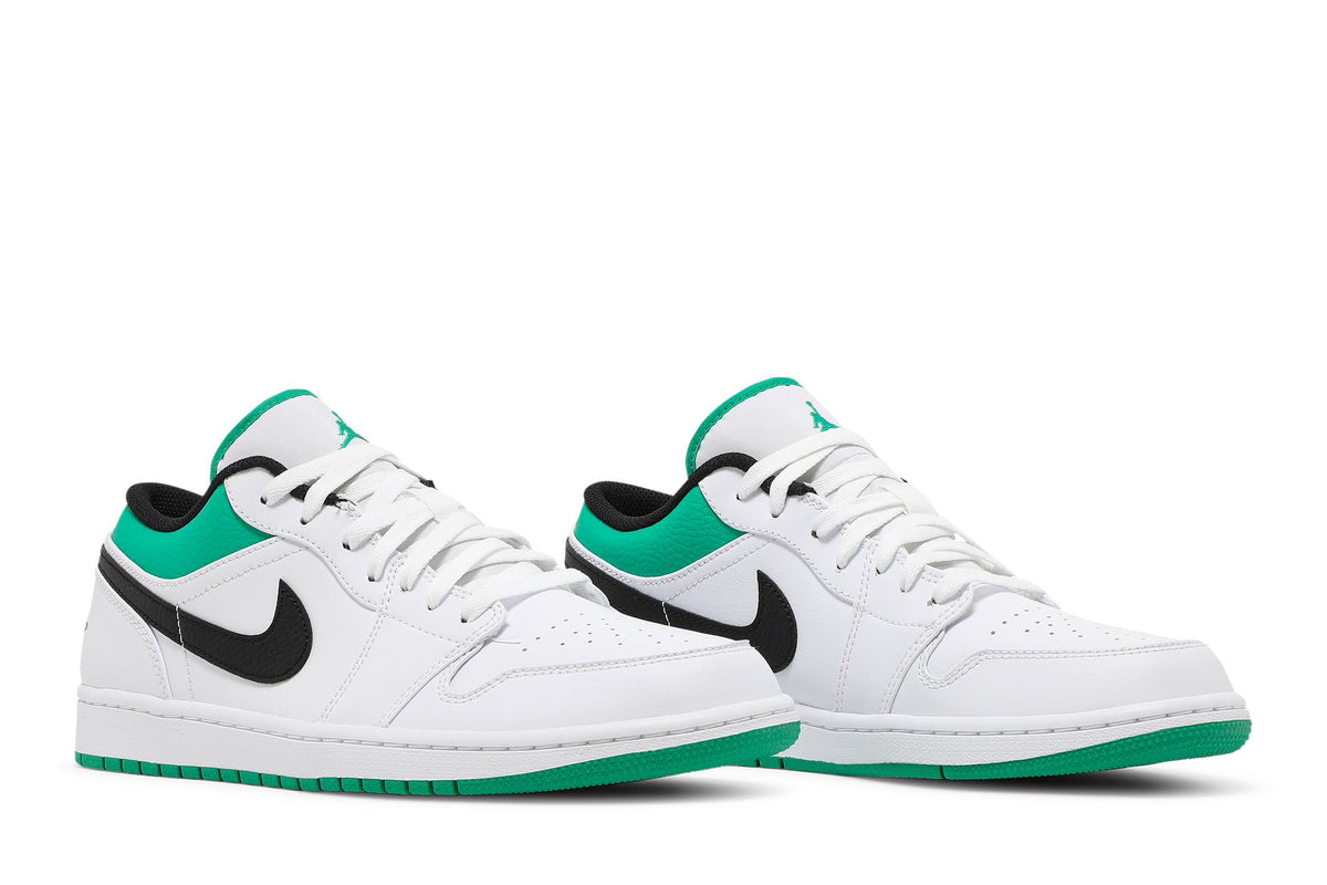 Retro 1 Low Sneakers — White Lucky Green — 553558-129