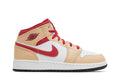 Retro 1 Mid GS Sneakers — Light Curry Cardinal Red — 554725-201