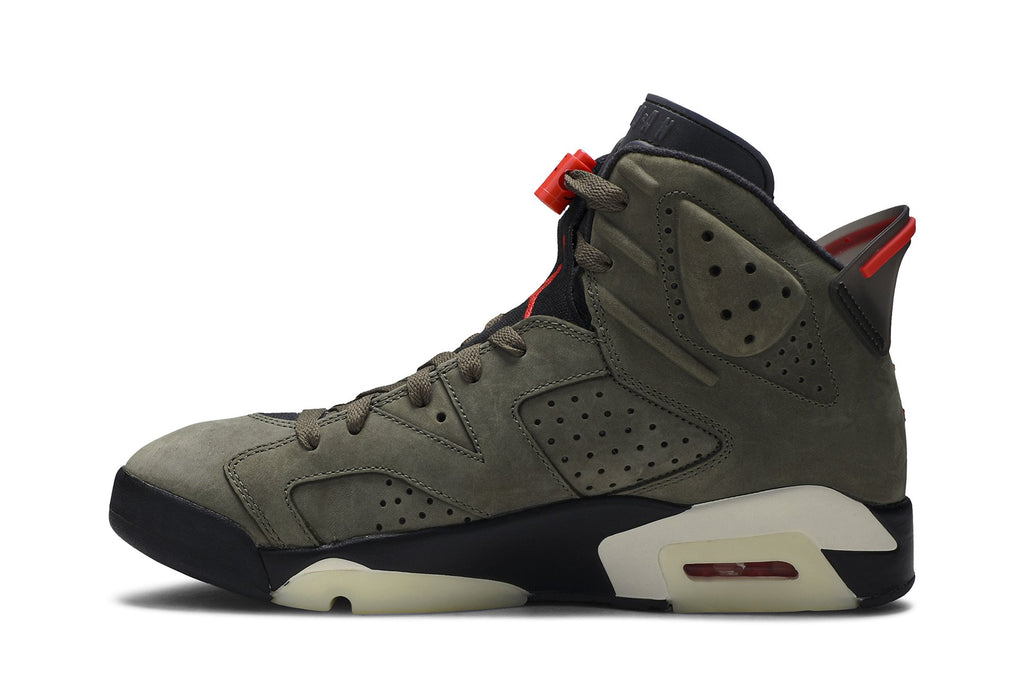 Travis Scott Collaboration — Retro 6 Sneakers — Olive — CN1084-200