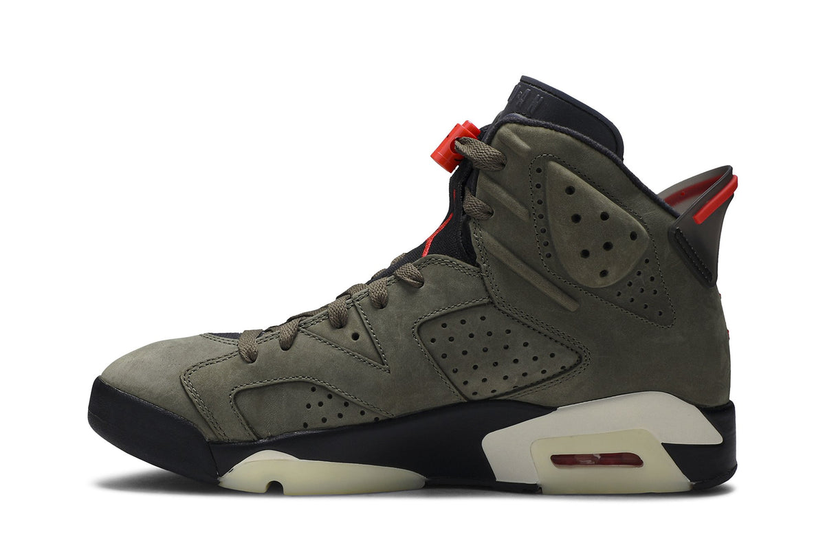 Travis Scott Collaboration — Retro 6 Sneakers — Olive — CN1084-200