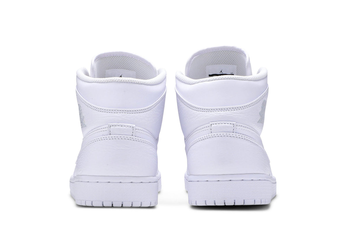 Retro 1 Mid Sneakers — Triple White — 554724-109