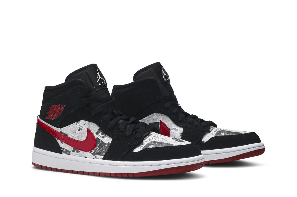 Retro 1 Mid SE Sneakers — Newspaper Air Times — 852542-061