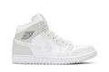 Retro 1 Mid Sneakers — Swoosh Logo – Grey Camo — DC9035-100