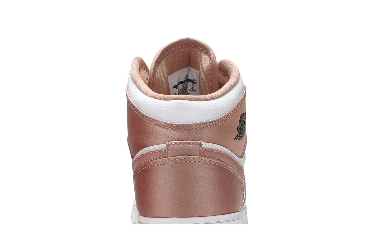 Retro 1 Mid GS Sneakers — White Rose Gold — 555112-190