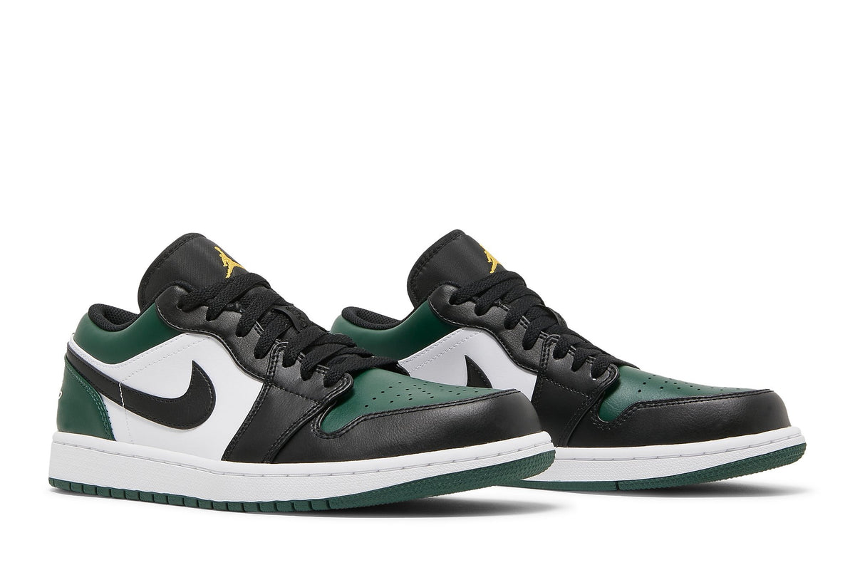 Retro 1 Low Sneakers — Green Toe — 553558-371