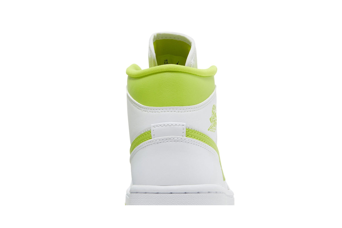 Retro 1 Mid Sneakers — White Lime — BQ6472-131