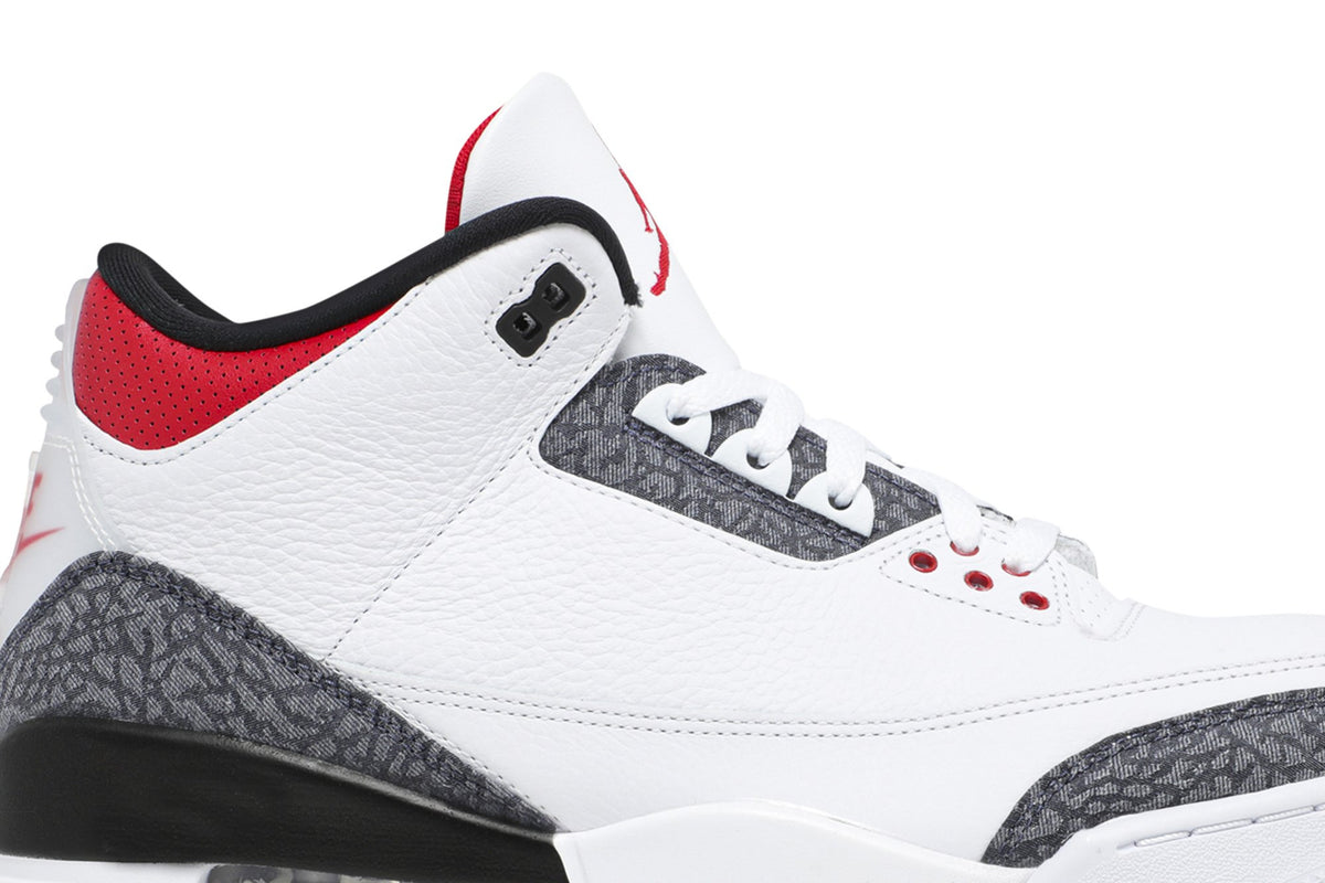 Retro 3 Denim SE Sneakers — Fire Red — CZ6431-100