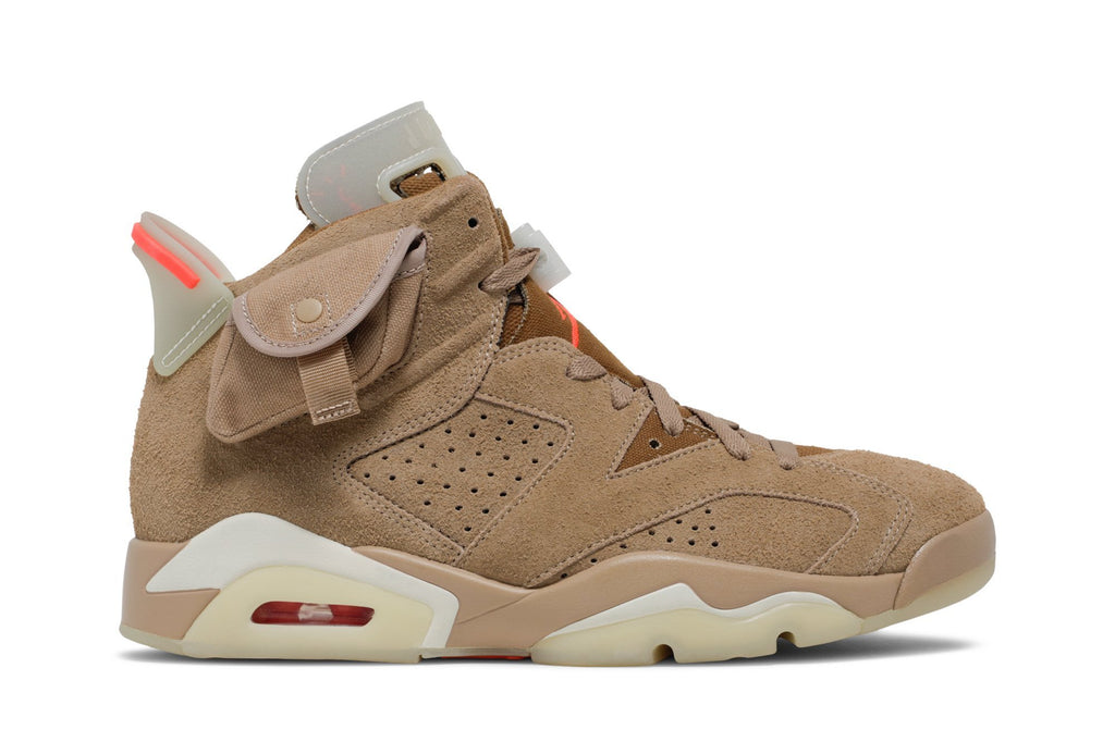 Travis Scott Collaboration — Retro 6 Sneakers — British Khaki — DH0690-200