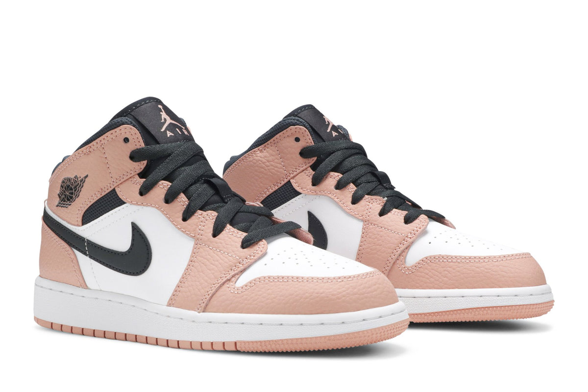 Retro 1 Mid GS Sneakers — Pink Quartz — 555112-603