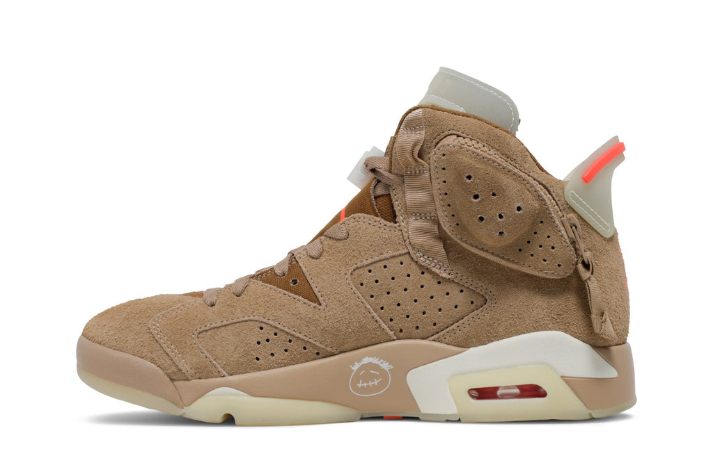Travis Scott Collaboration — Retro 6 Sneakers — British Khaki — DH0690-200
