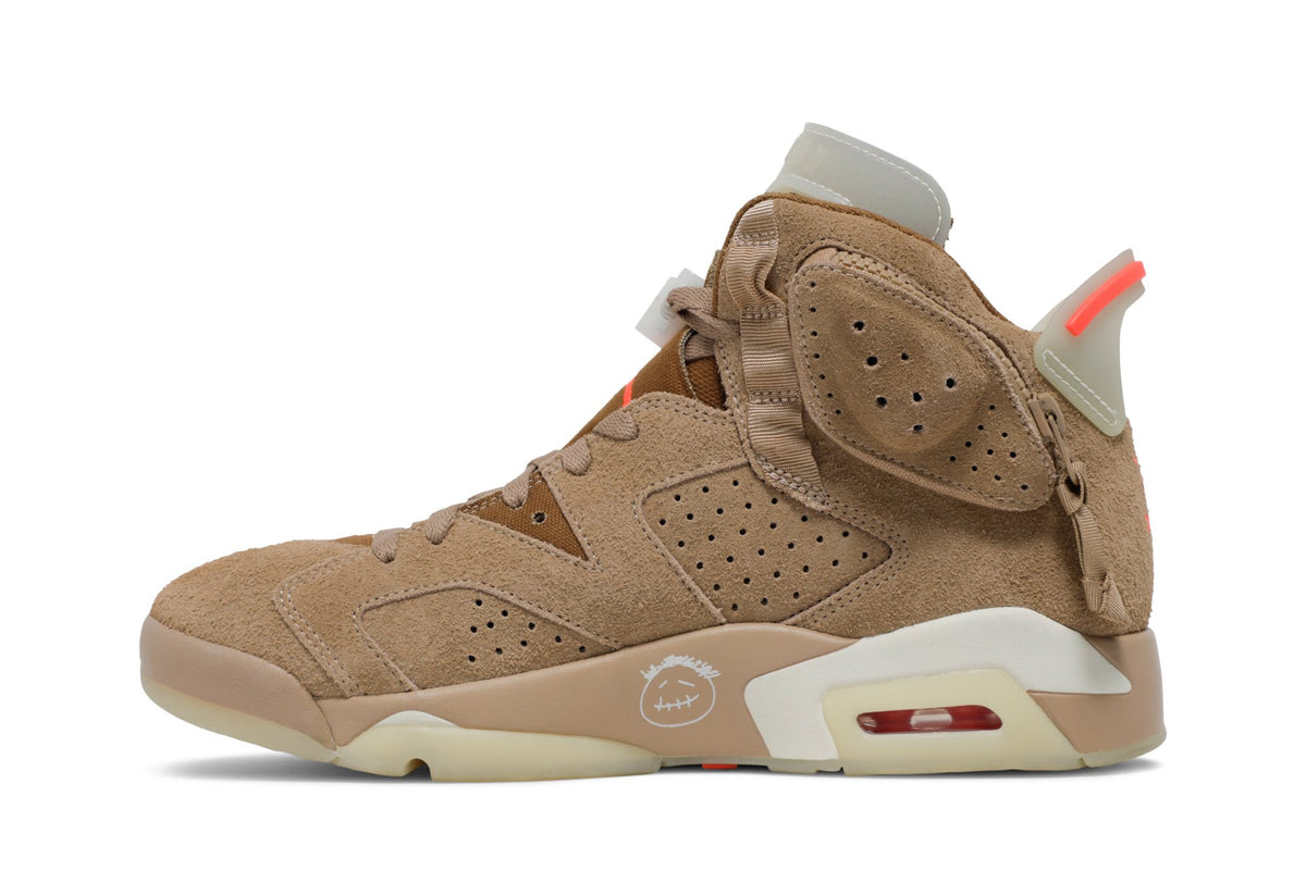 Travis Scott Collaboration — Retro 6 Sneakers — British Khaki — DH0690-200