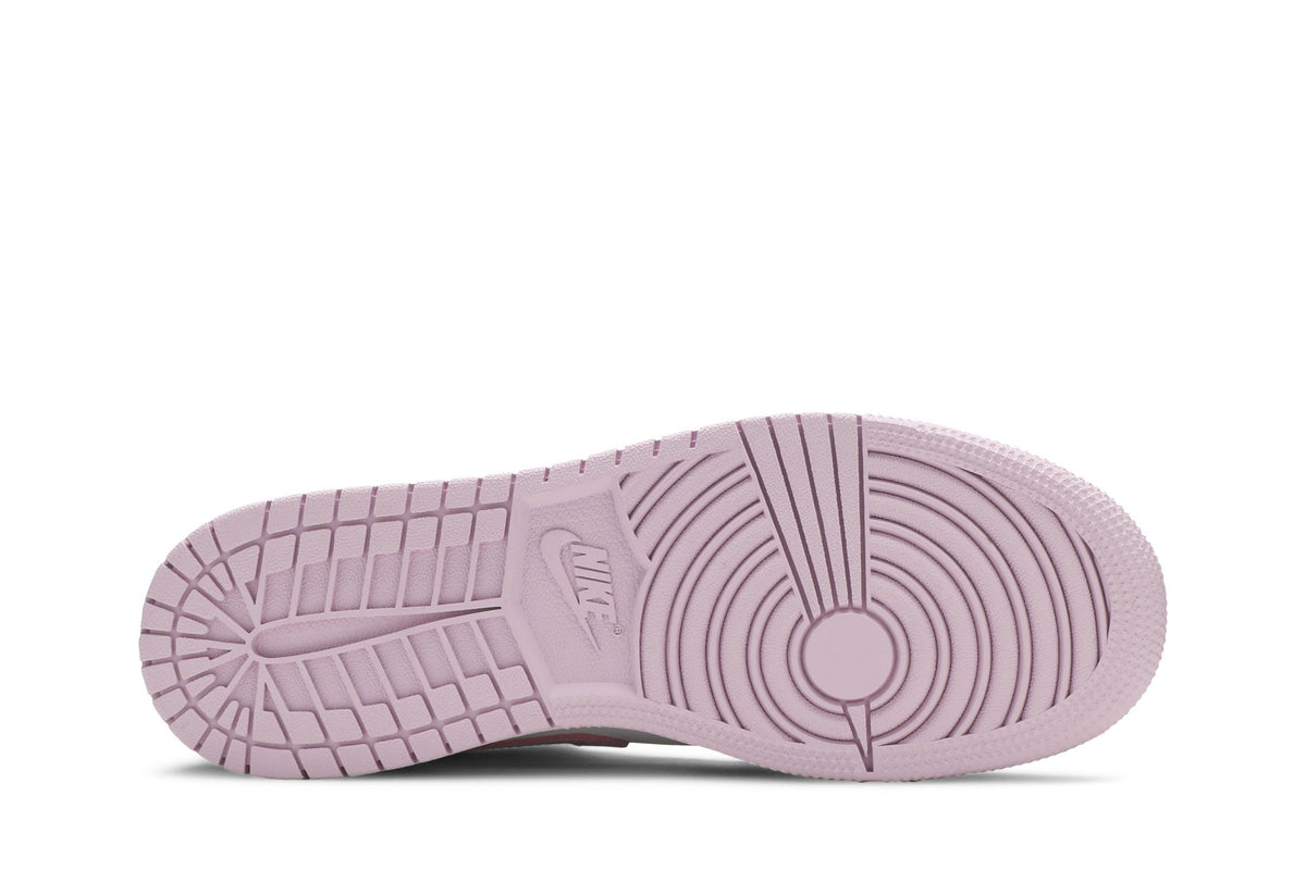 Retro 1 Mid GS Sneakers — White Light Arctic Pink — 555112-103