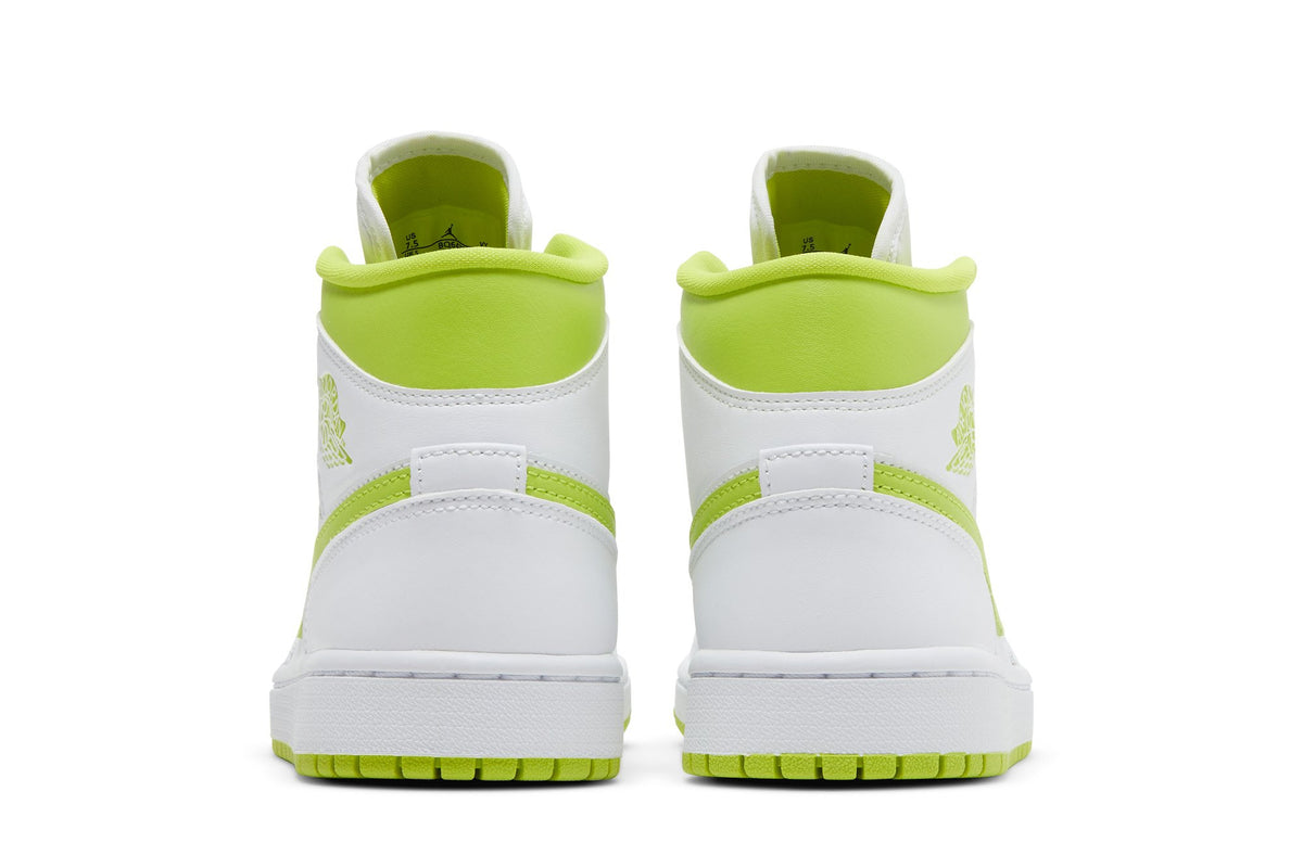 Retro 1 Mid Sneakers — White Lime — BQ6472-131