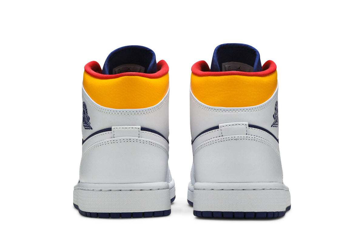 Retro 1 Mid Sneakers — White Deep Royal Blue — 554724-131