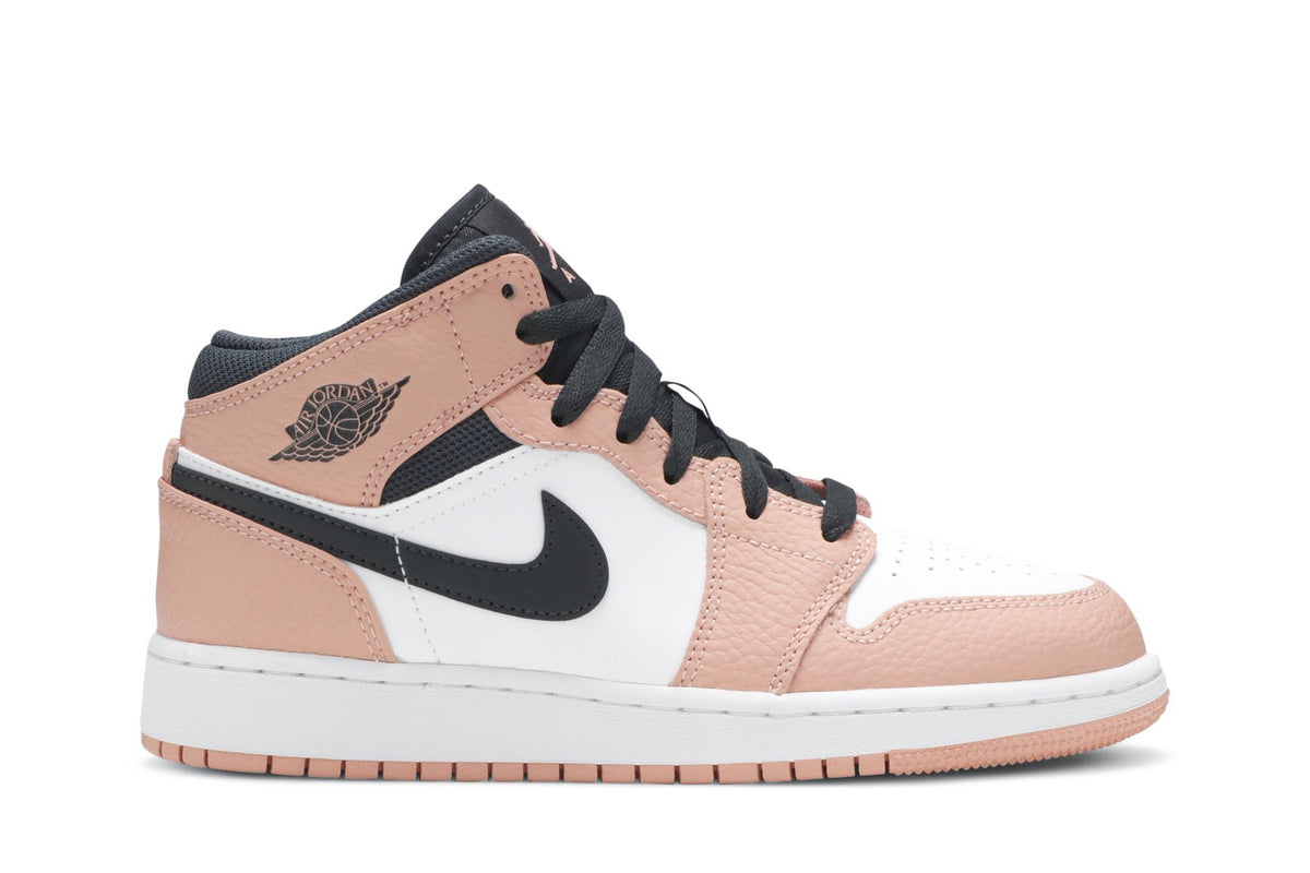 Retro 1 Mid GS Sneakers — Pink Quartz — 555112-603