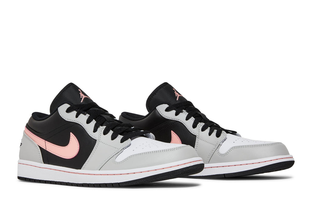 Retro 1 Low Sneakers — Grey Fog Bleached Coral — 553558-062