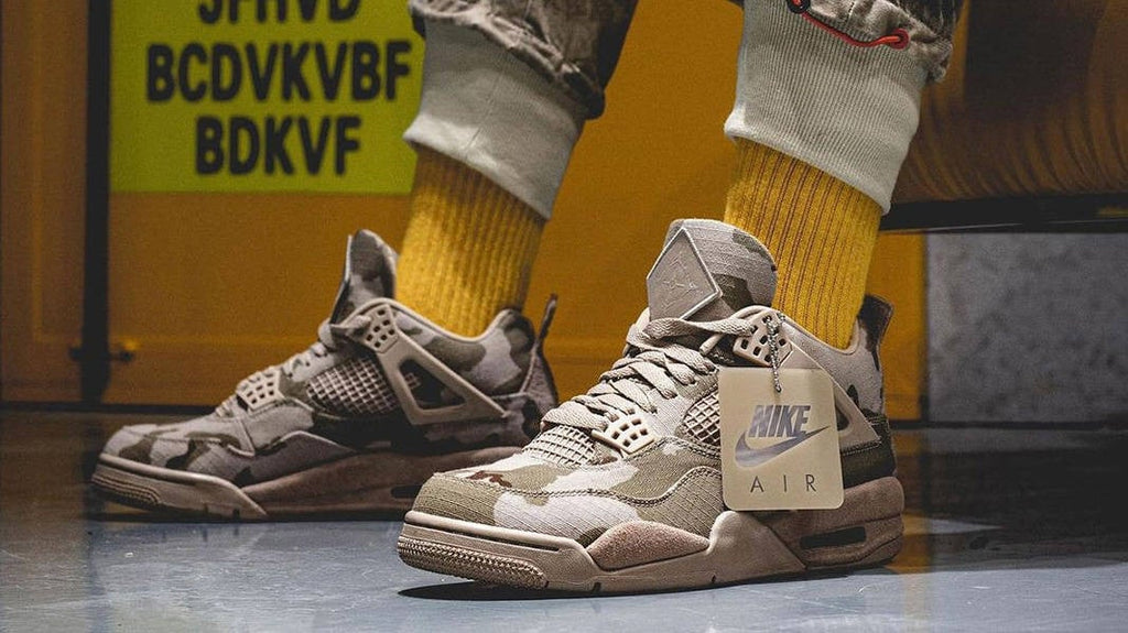 Aleali May Collaboration — Retro 4 Camo Sneakers — Camo — DJ1193-200