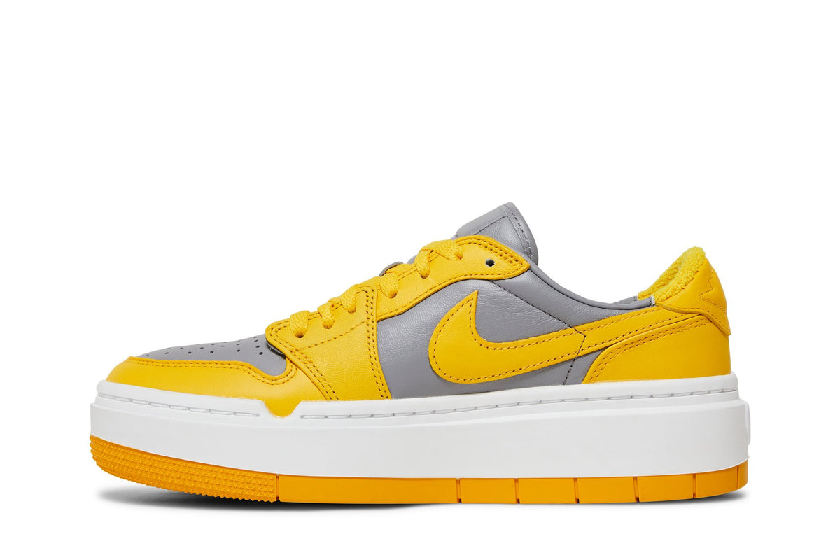 Retro 1 Elevate Low Sneakers — Cement Grey Varsity Maize — DH7004-017