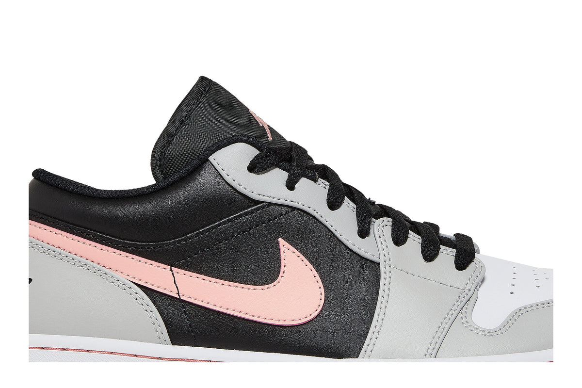 Retro 1 Low Sneakers — Grey Fog Bleached Coral — 553558-062