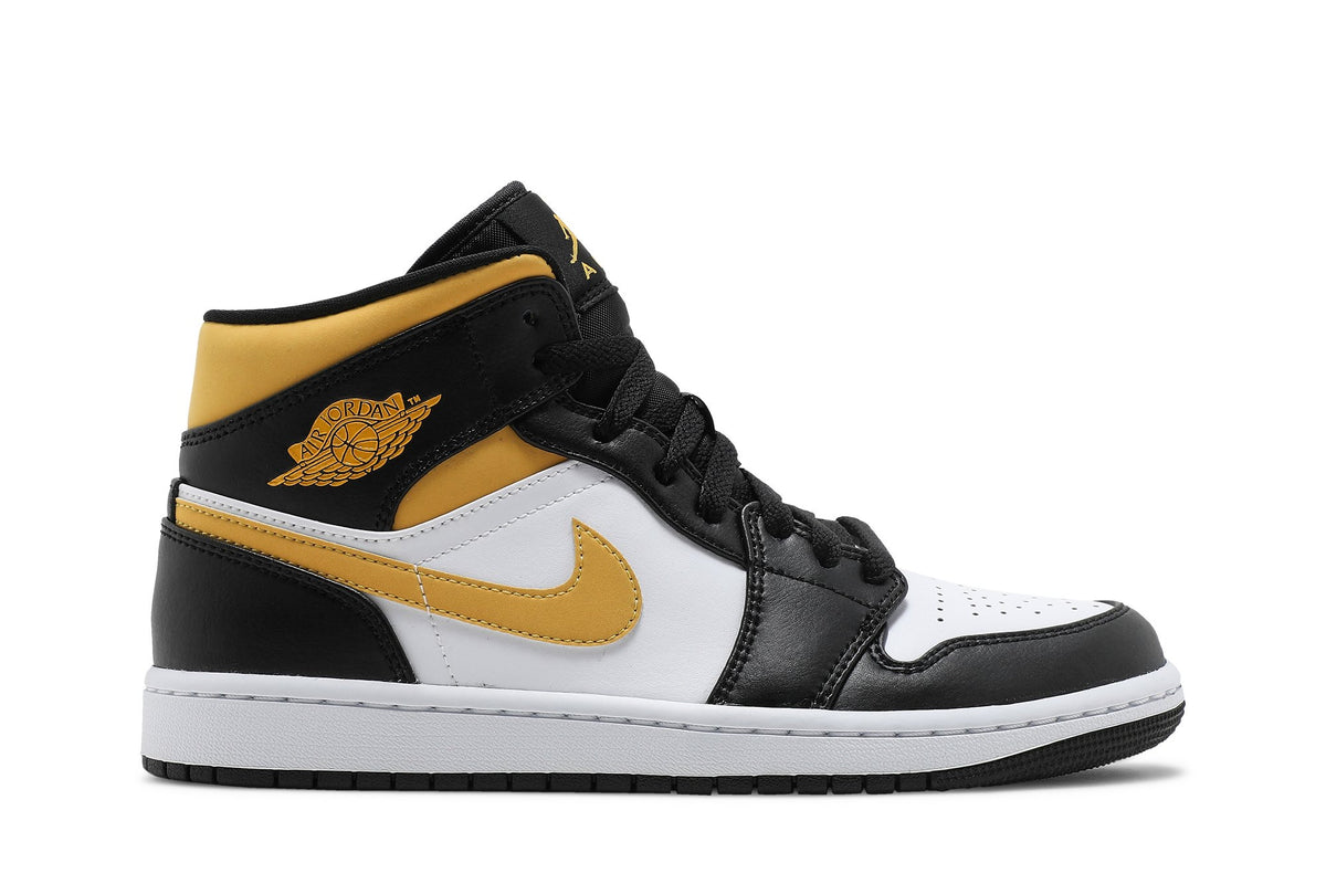 Retro 1 Mid Sneakers — Black University Gold — 554724-177