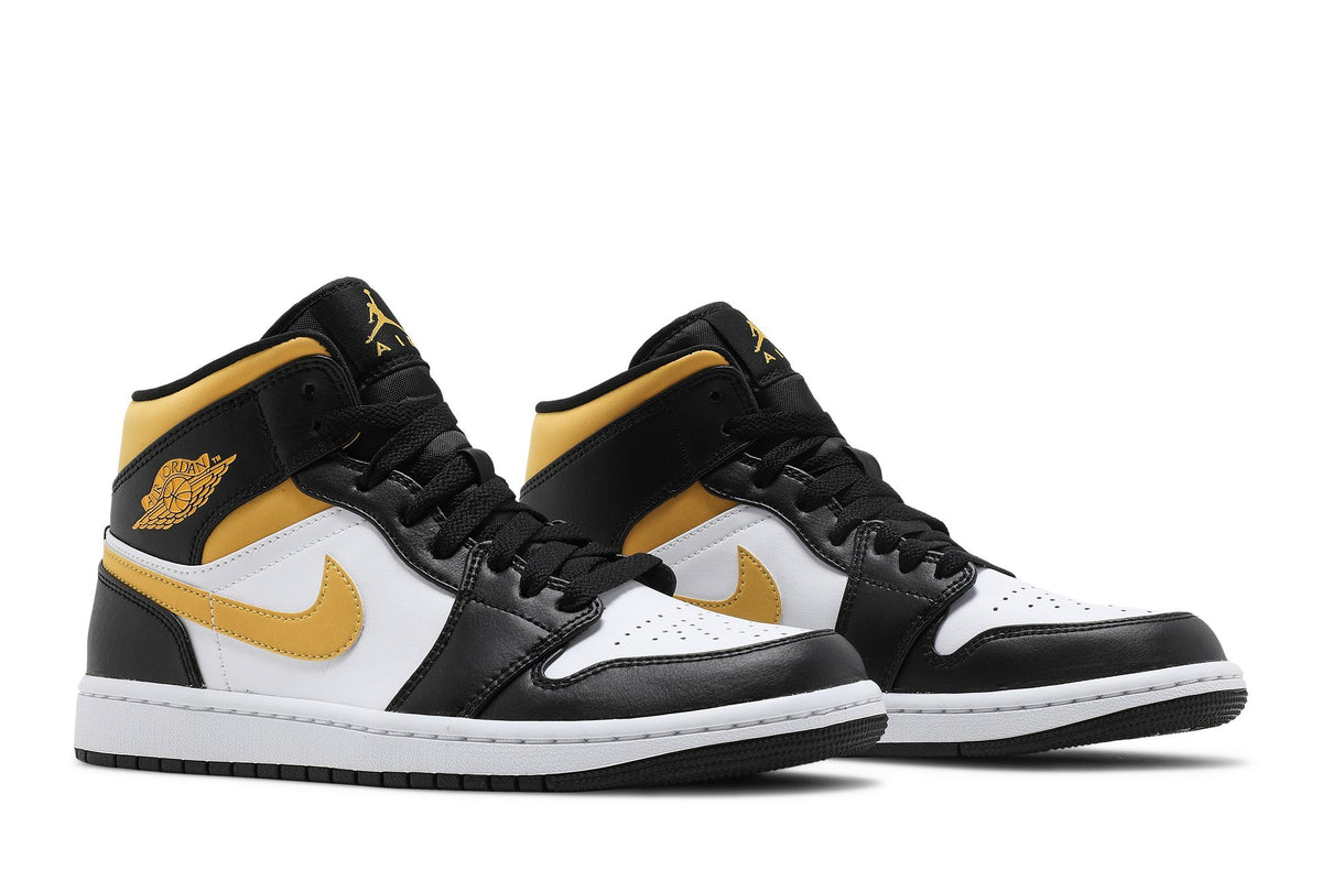 Retro 1 Mid Sneakers — Black University Gold — 554724-177