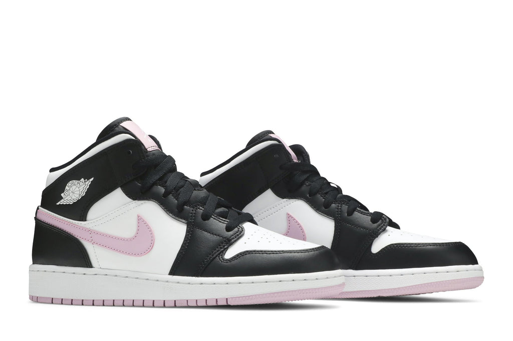 Retro 1 Mid GS Sneakers — White Light Arctic Pink — 555112-103