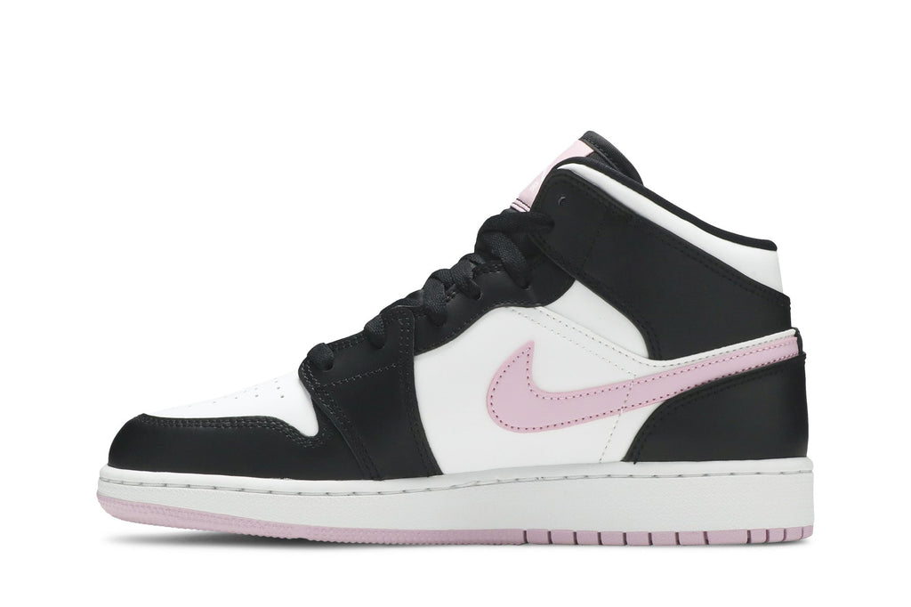 Retro 1 Mid GS Sneakers — White Light Arctic Pink — 555112-103