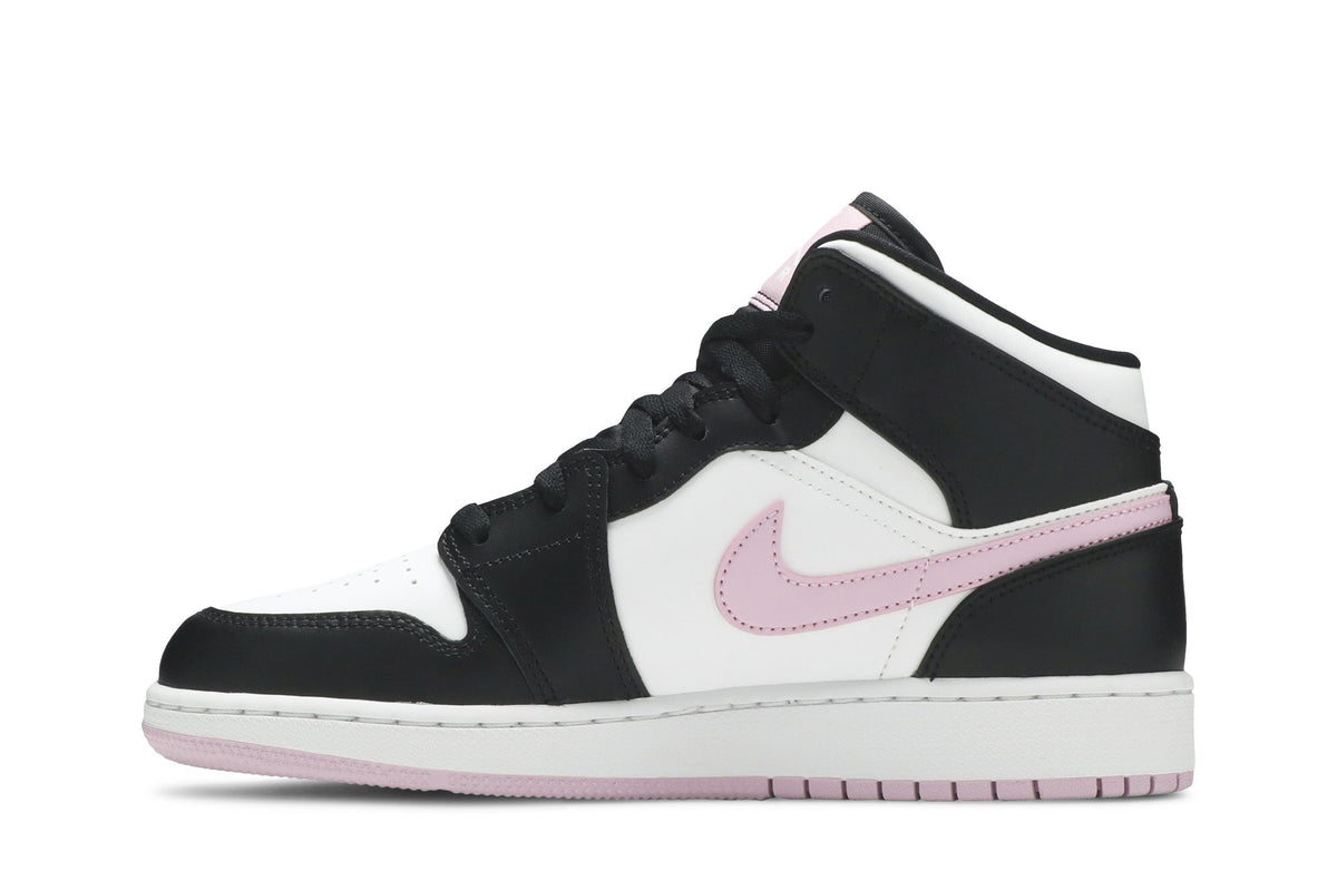 Retro 1 Mid GS Sneakers — White Light Arctic Pink — 555112-103