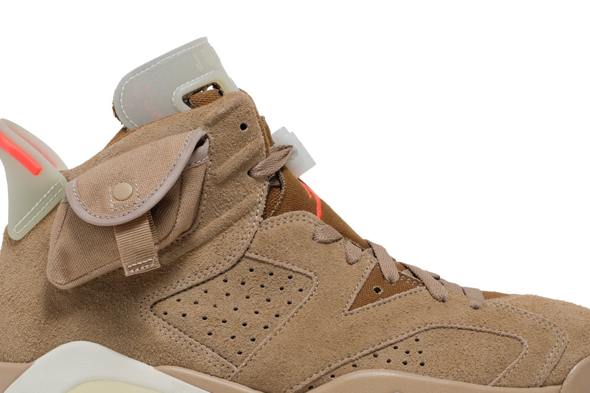 Travis Scott Collaboration — Retro 6 Sneakers — British Khaki — DH0690-200