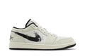Retro 1 Low Sneakers — Brushstroke Swoosh – Paint Splatter — DM3528-100