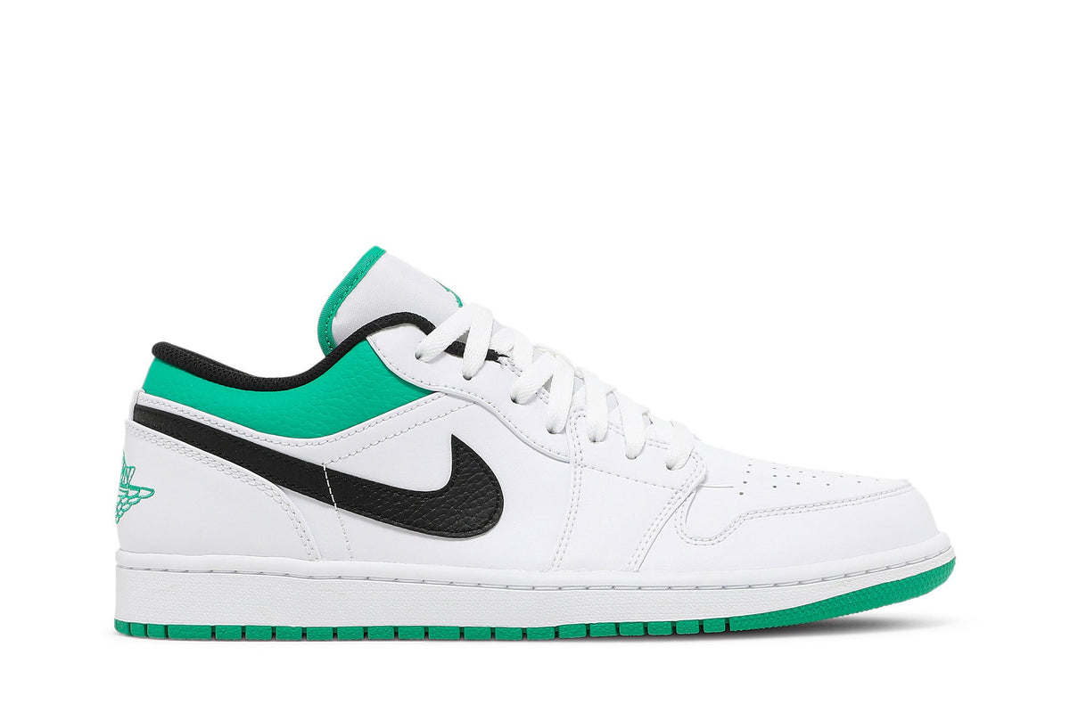 Retro 1 Low Sneakers — White Lucky Green — 553558-129