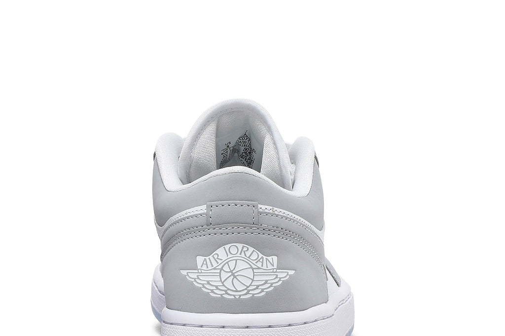 Retro 1 Low Sneakers — White Wolf Grey — DC0774-105