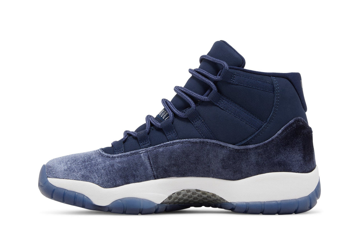 Retro 11 Sneakers — Midnight Navy Velvet — AR0715-441