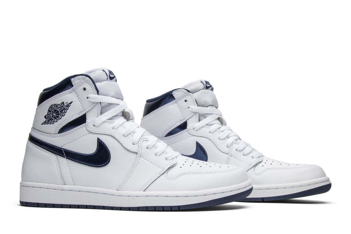 Retro 1 High OG Sneakers — Metallic Navy — 555088-106