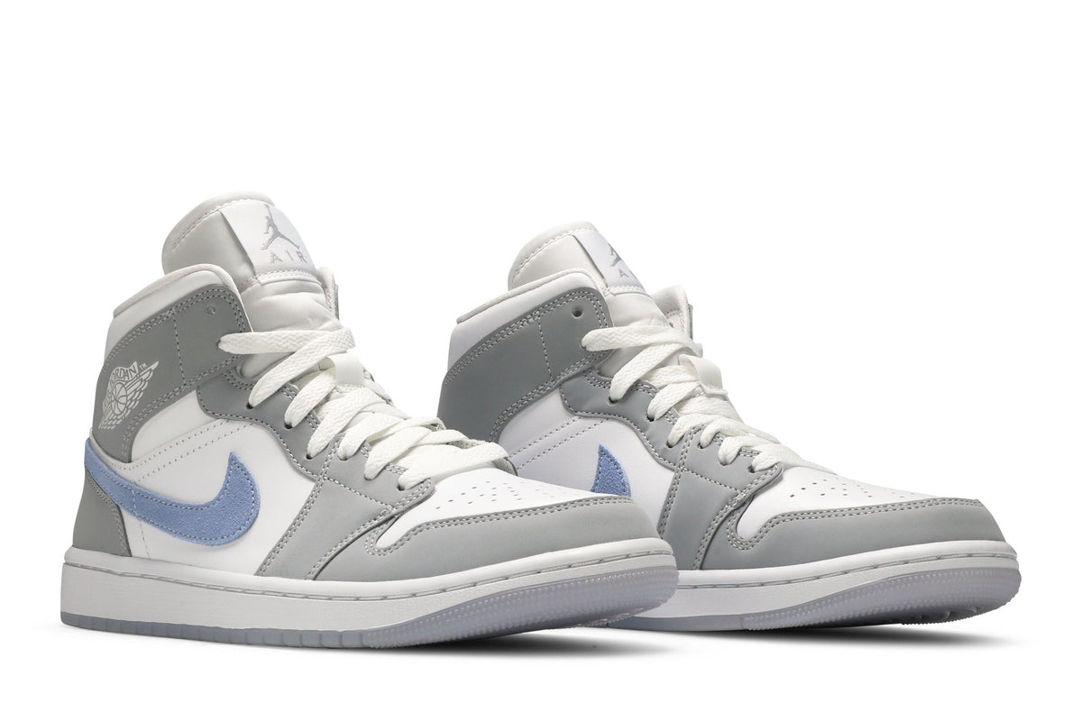 Retro 1 Mid Sneakers — Wolf Grey Aluminum — BQ6472-105