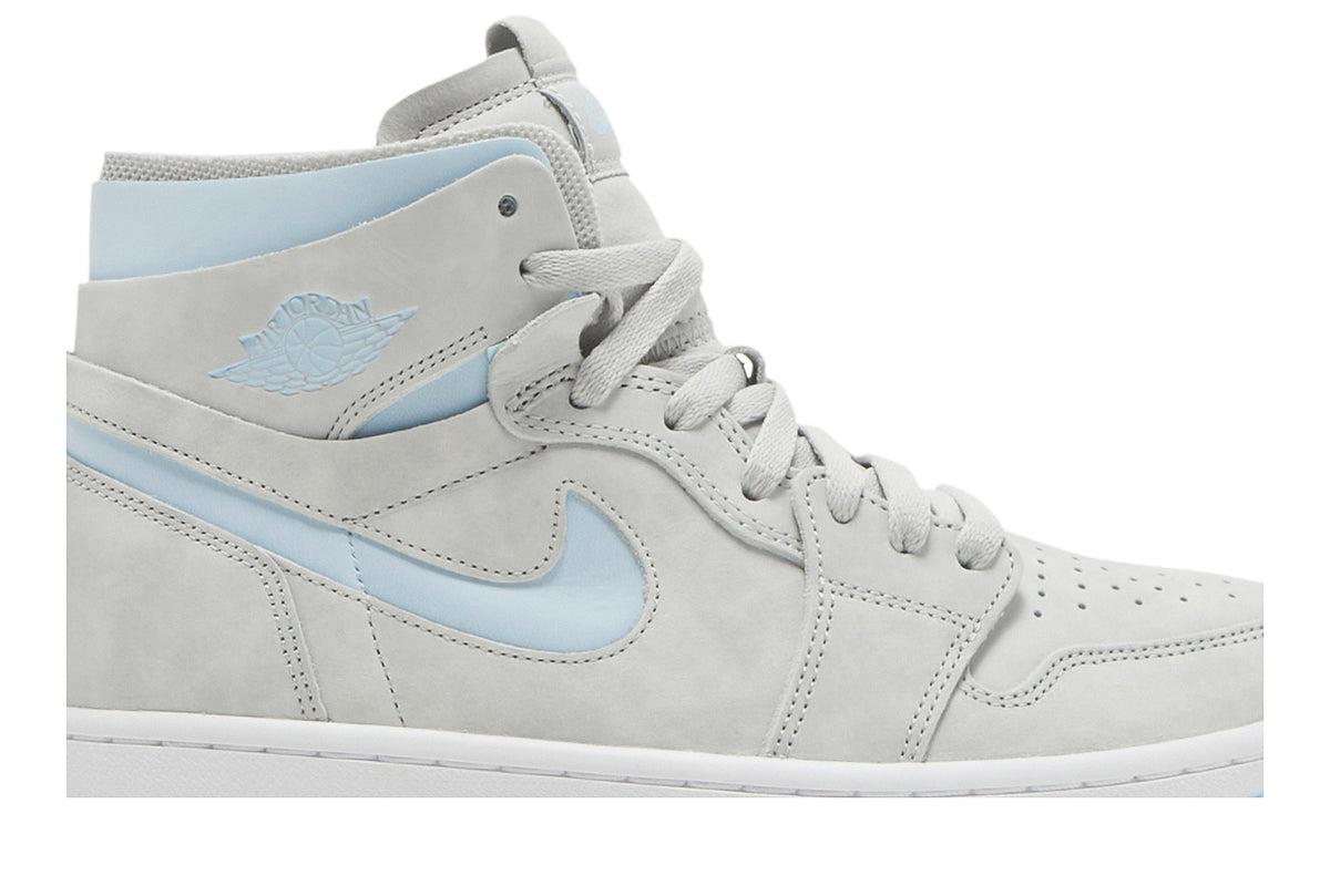 Retro 1 High Zoom Comfort Sneakers — Cool Grey Light Blue — CT0979-004
