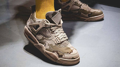 Aleali May Collaboration — Retro 4 Camo Sneakers — Camo — DJ1193-200