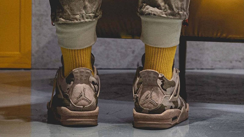 Aleali May Collaboration — Retro 4 Camo Sneakers — Camo — DJ1193-200