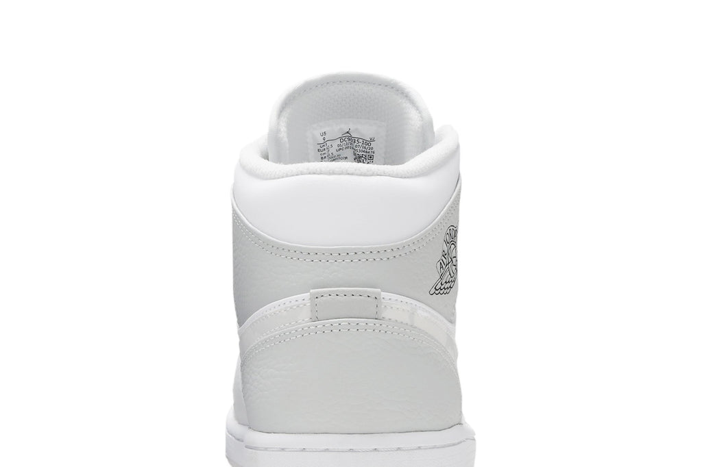 Retro 1 Mid Sneakers — Swoosh Logo – Grey Camo — DC9035-100